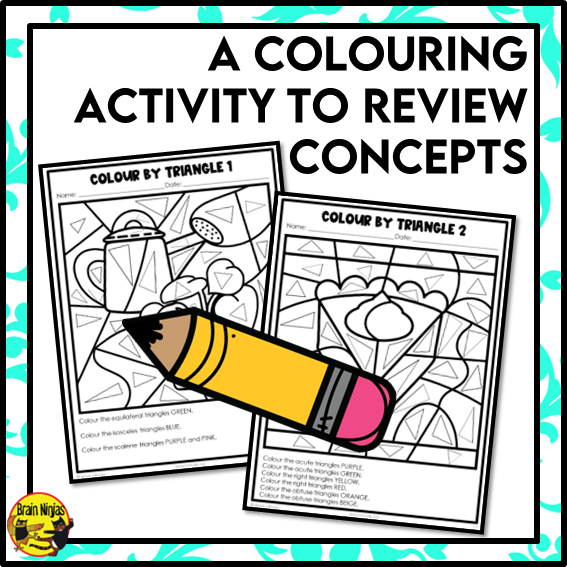 Types of Triangles by Measuring Math Worksheets | Paper