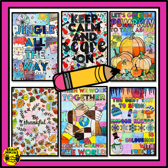 Special Events and Classroom Community Collaborative Poster Bundle | Paper