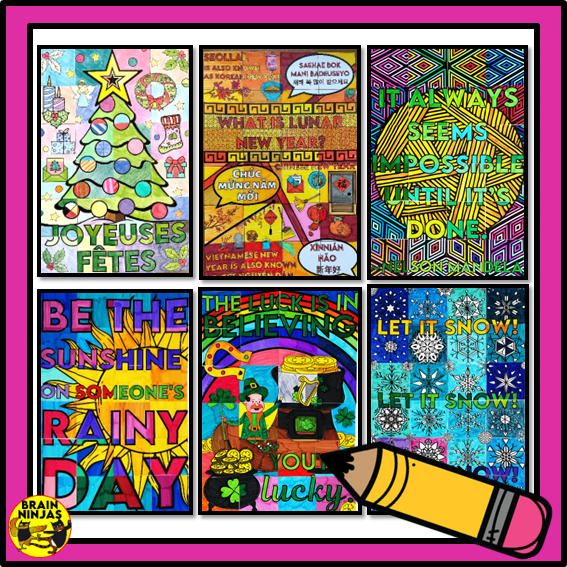 Special Events and Classroom Community Collaborative Poster Bundle | Paper