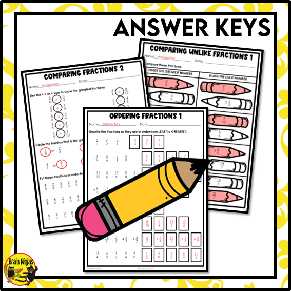 Comparing Mixed and Improper Fractions Math Worksheets | Paper