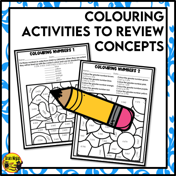 Comparing and Ordering Numbers to 10 000 Math Worksheets | Paper | Grade 3 Grade 4