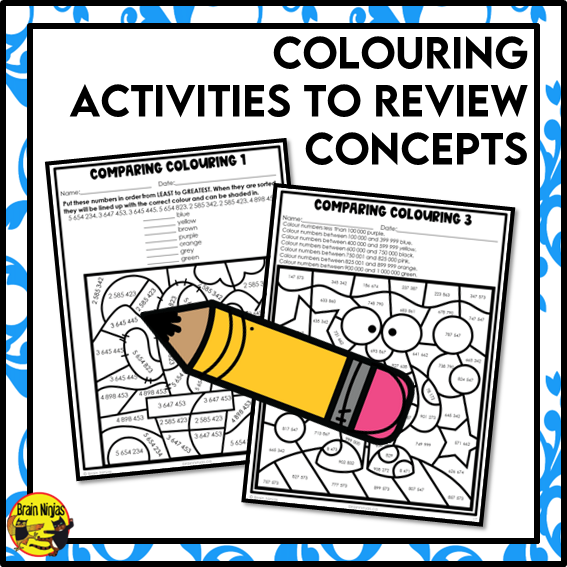 Comparing and Ordering Numbers to 1 000 000 Math Worksheets | Paper | Grade 4 Grade 5