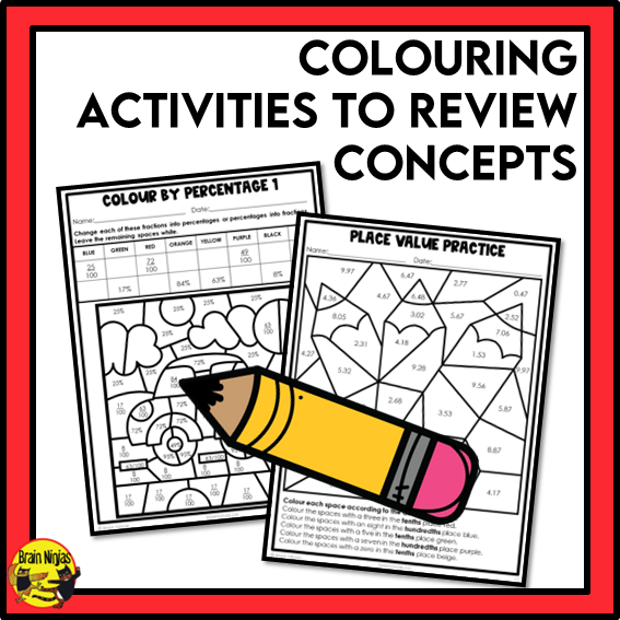 Alberta Math Curriculum Decimals and Fractions Worksheets Bundle | Paper | Grade 4