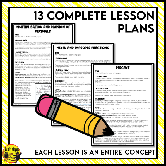 Decimals, Fractions, Ratios, Percent Interactive Math Unit | Paper | Grade 5 Grade 6