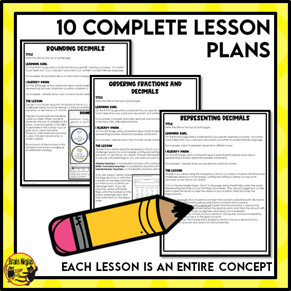 Decimals and Fractions Interactive Math Unit | Paper | Grade 4