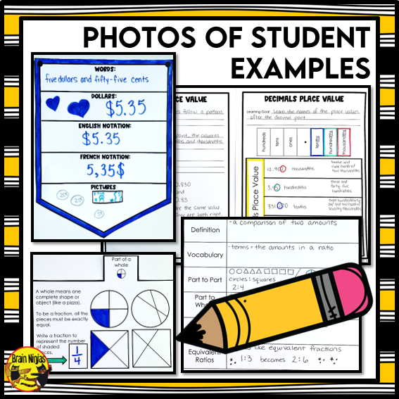 Decimals and Fractions Interactive Math Unit | Paper | Grade 4 Grade 5