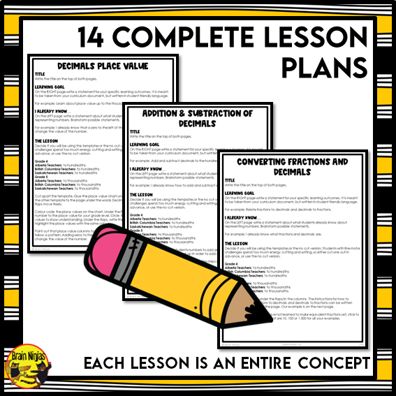 Decimals and Fractions Interactive Math Unit | Paper | Grade 4 Grade 5