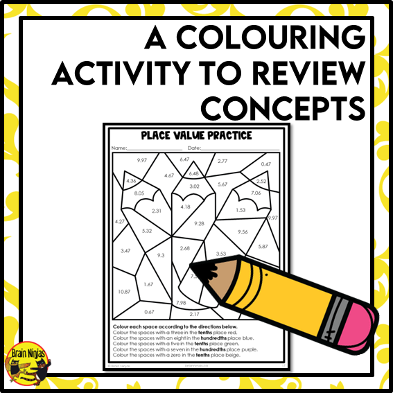 Decimals to Hundredths Place Math Worksheets | Paper