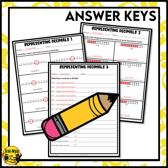 Decimals to Hundredths Place Math Worksheets | Paper