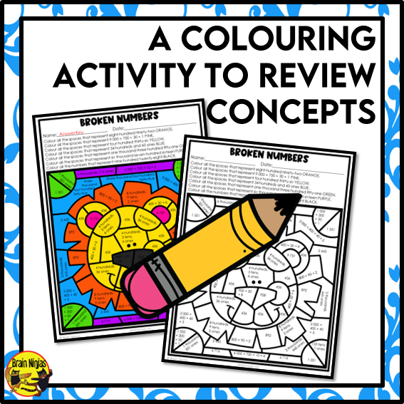 Decomposing Numbers to 1000 Math Worksheets | Paper | Grade 4