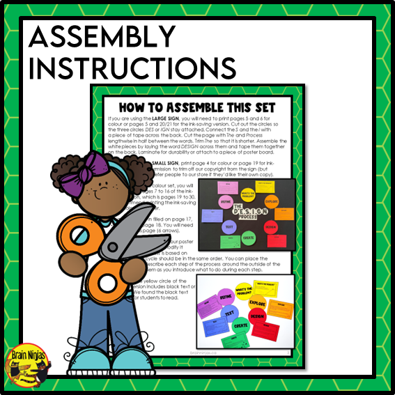 Makerspace Poster Set | Design Thinking | Project Based Learning | Paper