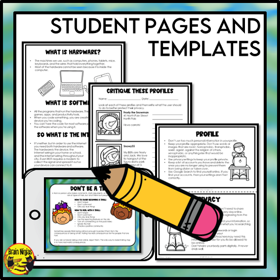 Online Safety and Digital Citizenship | Health and Wellness Unit | Paper and Digital