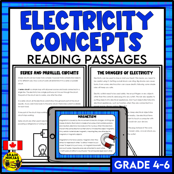 Electricity and Magnetism Reading Passages | Paper and Digital