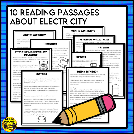 Electricity and Magnetism Reading Passages | Paper and Digital