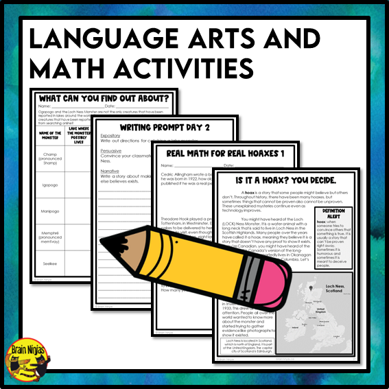 Emergency Sub Plans | Hoaxes and Ogopogos | Paper | Grade 4 Grade 5 Grade 6