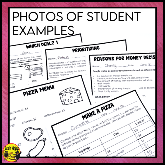 Financial Literacy | Health and Wellness Unit | Paper and Digital | Grades 1 to 3