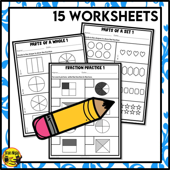 Proper Fractions Math Worksheets | Paper | Grade 3