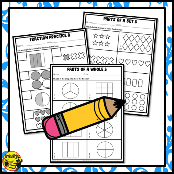 Proper Fractions Math Worksheets | Paper | Grade 3
