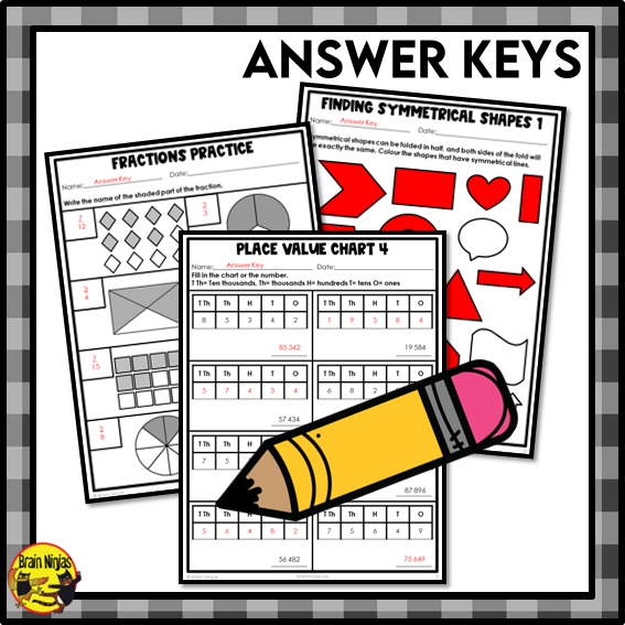 Free Math Worksheets Numbers to 10 000 | Paper | Grade 4