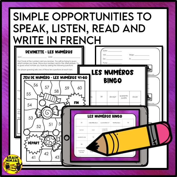 French Number Activities | Paper and Digital