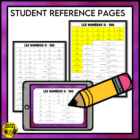 French Number Activities | Paper and Digital