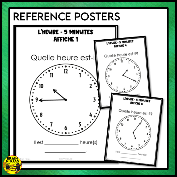 French Time Activities | Paper and Digital
