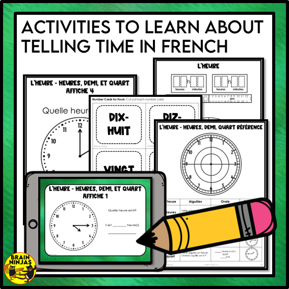 French Time Activities | Paper and Digital