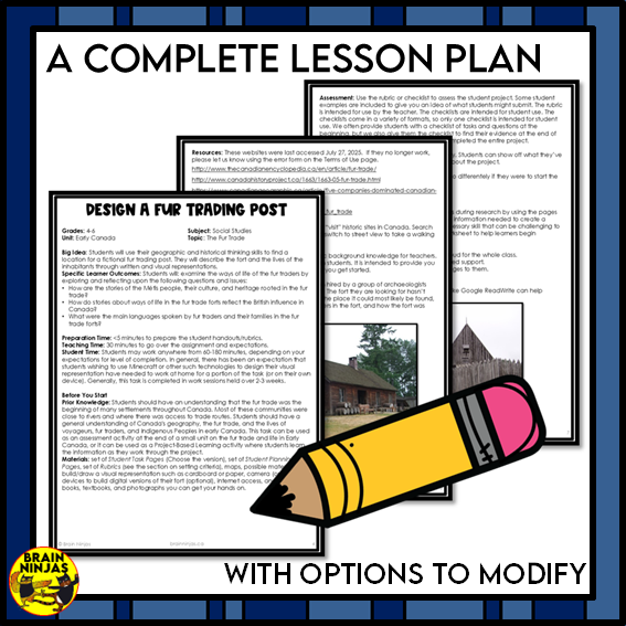 Design A Fur Trading Post Project Based Learning | Paper and Digital