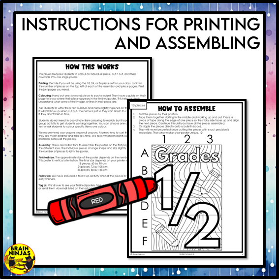 Grade 1 and 2 Combined Classroom Collaborative Poster | Paper