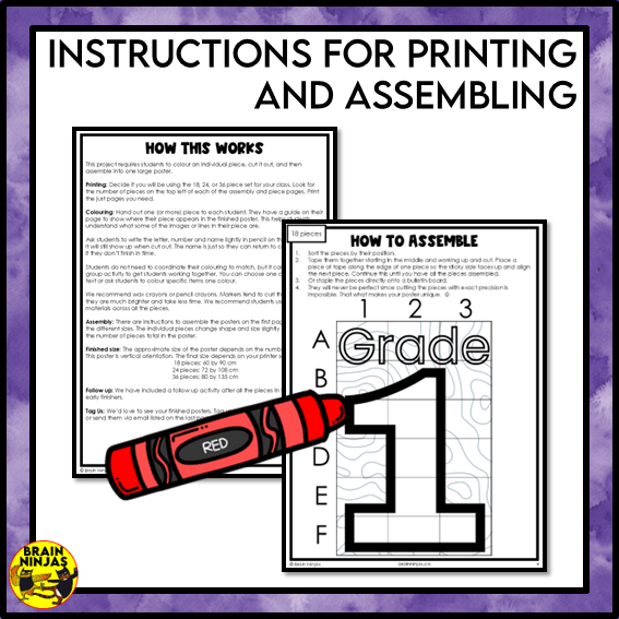 Grade 1 Classroom Collaborative Poster | Paper