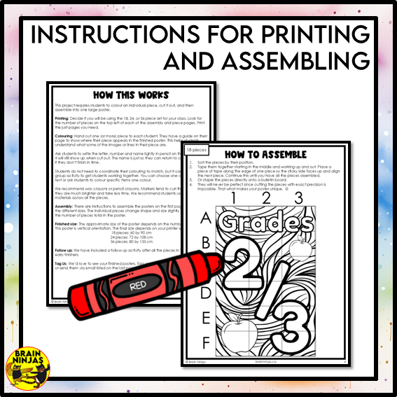 Grade 2 and 3 Combined Classroom Collaborative Poster | Paper