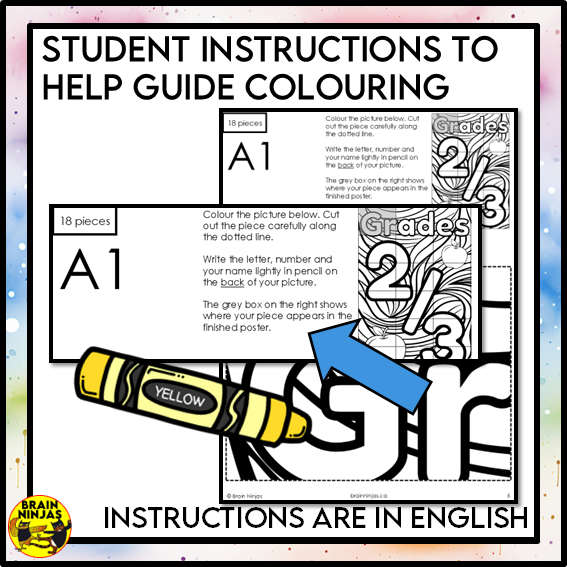 Grade 2 and 3 Combined Classroom Collaborative Poster | Paper