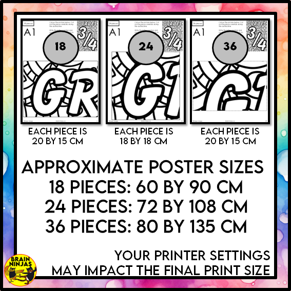 Grade 3 and 4 Combined Classroom Collaborative Poster | Paper