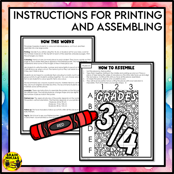 Grade 3 and 4 Combined Classroom Collaborative Poster | Paper