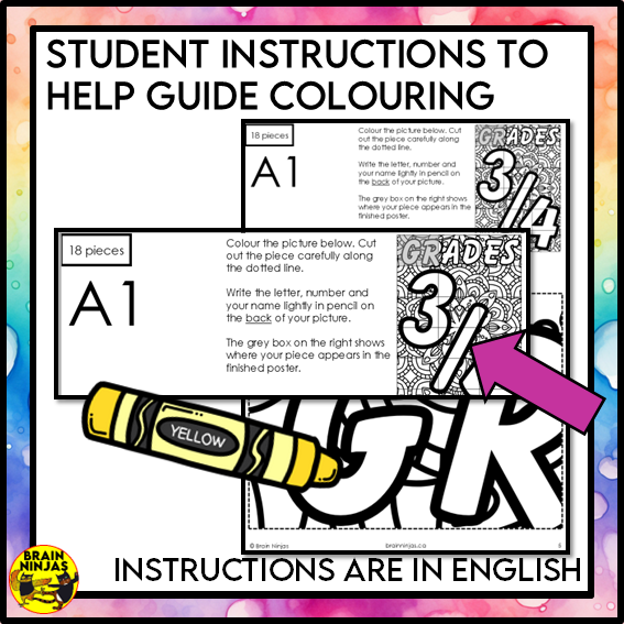 Grade 3 and 4 Combined Classroom Collaborative Poster | Paper