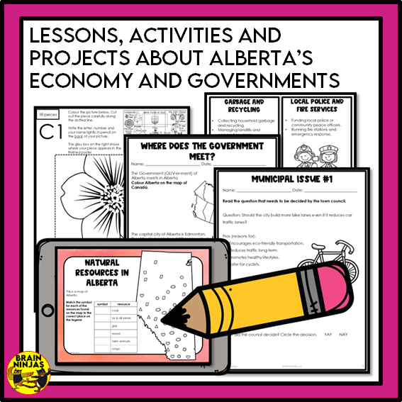 Alberta Social Studies Grade 3 Systems Unit | Paper and Digital