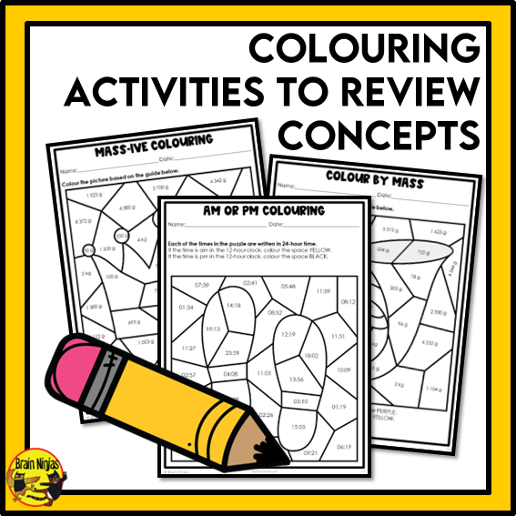 British Columbia Aligned Time and Measurement Math Worksheets Bundle | Paper | Grade 3