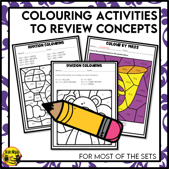 Math Worksheets Full Year Bundle With Concepts and Holidays | Paper | Grade 3