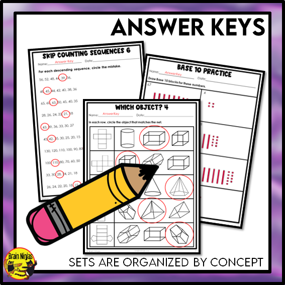 Math Worksheets Full Year Bundle With Concepts Only | Paper | Grade 3
