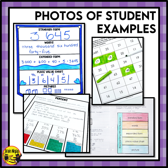 Year Long Math Interactive Math Unit Bundle | Paper | Grade 4