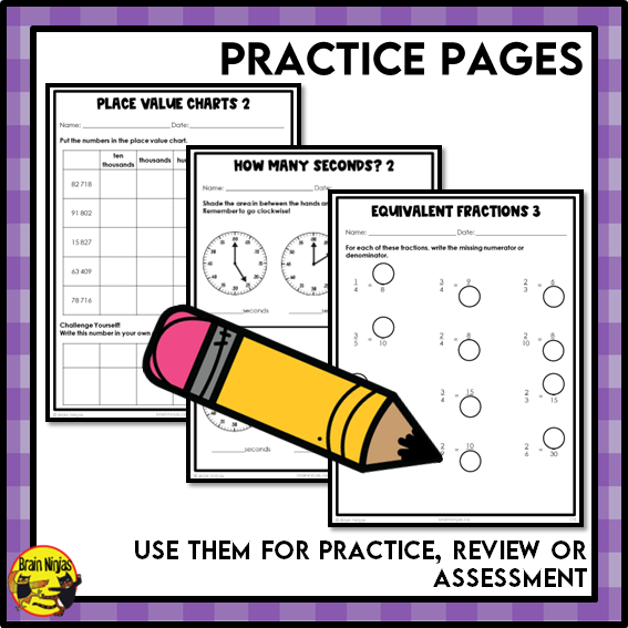 Year Long Math Interactive Math Unit Bundle | Paper | Grade 4