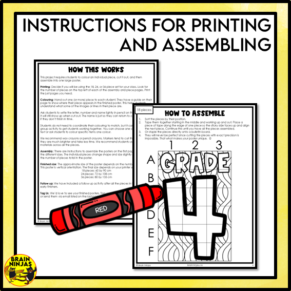 Grade 4 Classroom Collaborative Poster | Paper