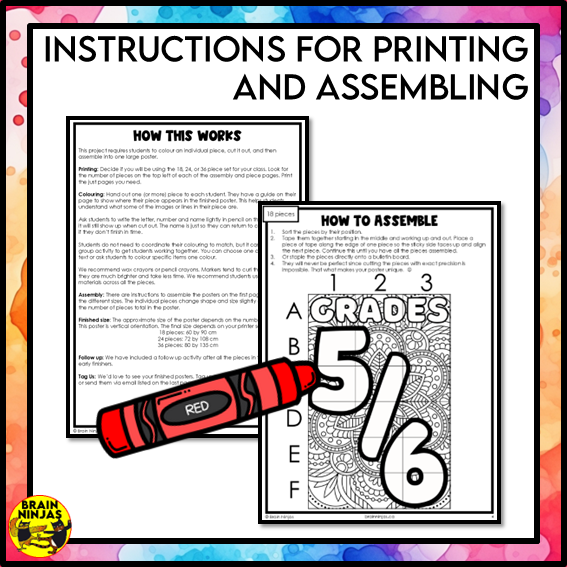 Grade 5 and 6 Combined Classroom Collaborative Poster | Paper