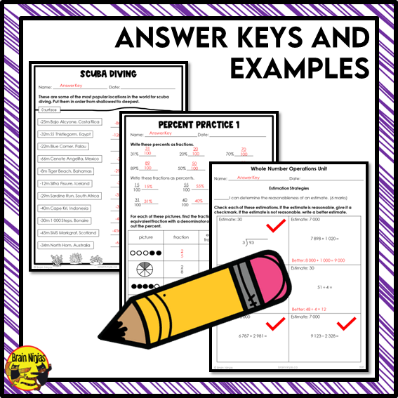Year Long Math Interactive Math Unit Bundle | Paper | Grade 5 Grade 6