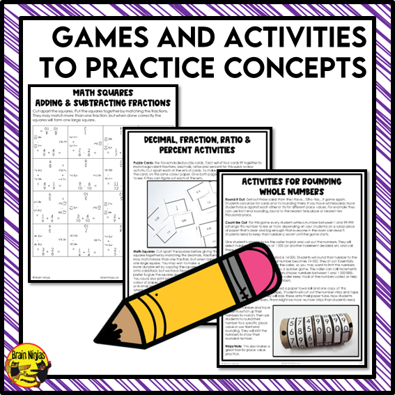 Year Long Math Interactive Math Unit Bundle | Paper | Grade 5 Grade 6