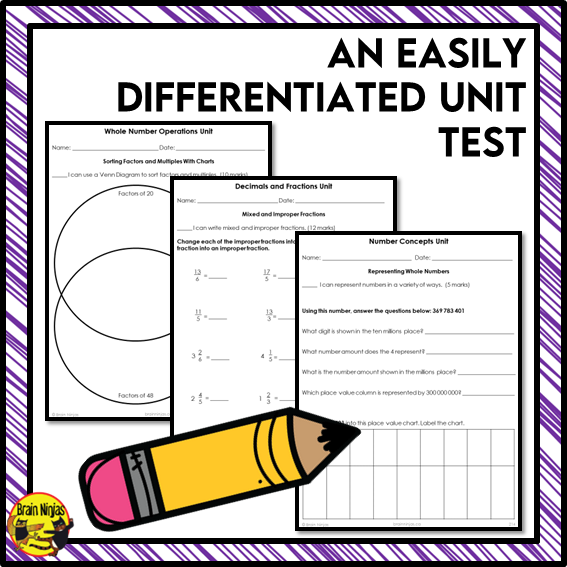 Year Long Math Interactive Math Unit Bundle | Paper | Grade 5 Grade 6