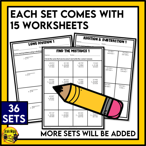 British Columbia Aligned Math Worksheets Full Year Bundle | Paper | Grade 5