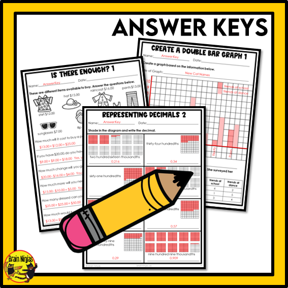 British Columbia Aligned Math Worksheets Full Year Bundle | Paper | Grade 5