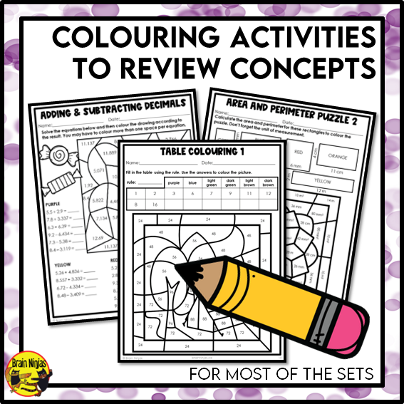 Math Worksheets Full Year Bundle With Concepts and Holidays | Paper | Grade 5