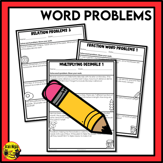 Alberta Math Curriculum Decimals and Fractions Worksheets Bundle | Paper | Grade 6
